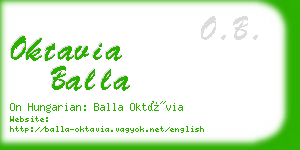 oktavia balla business card